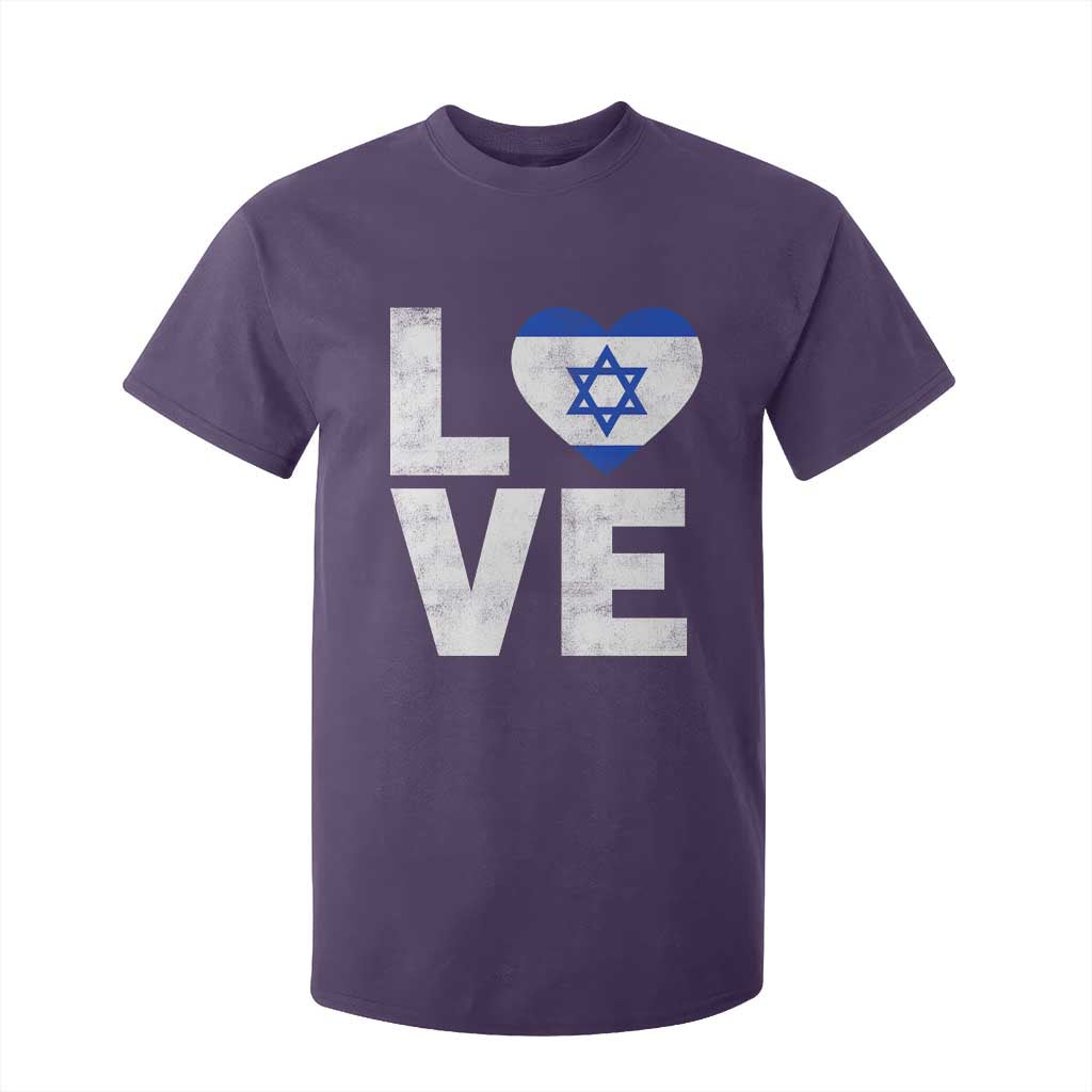 I Love Israel Jewish Gifts Star of David Israeli T Shirt For Kid TS11 Purple Print Your Wear