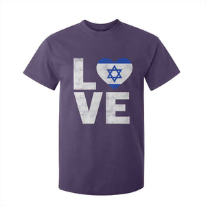 I Love Israel Jewish Gifts Star of David Israeli T Shirt For Kid TS11 Purple Print Your Wear