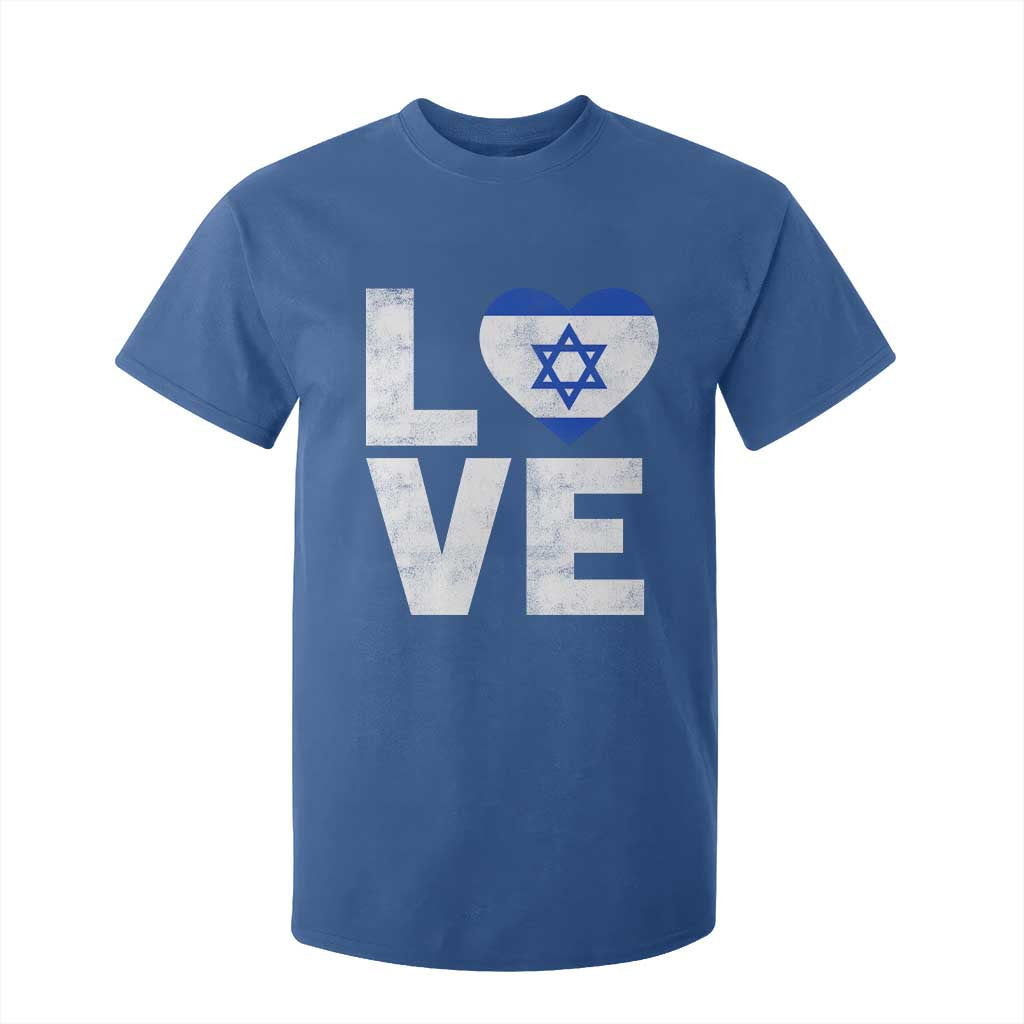 I Love Israel Jewish Gifts Star of David Israeli T Shirt For Kid TS11 Royal Blue Print Your Wear