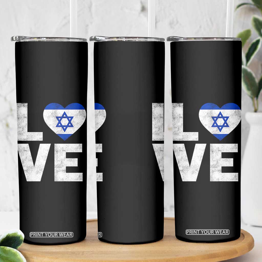 I Love Israel Jewish Gifts Star of David Israeli Skinny Tumbler TS11 Print Your Wear