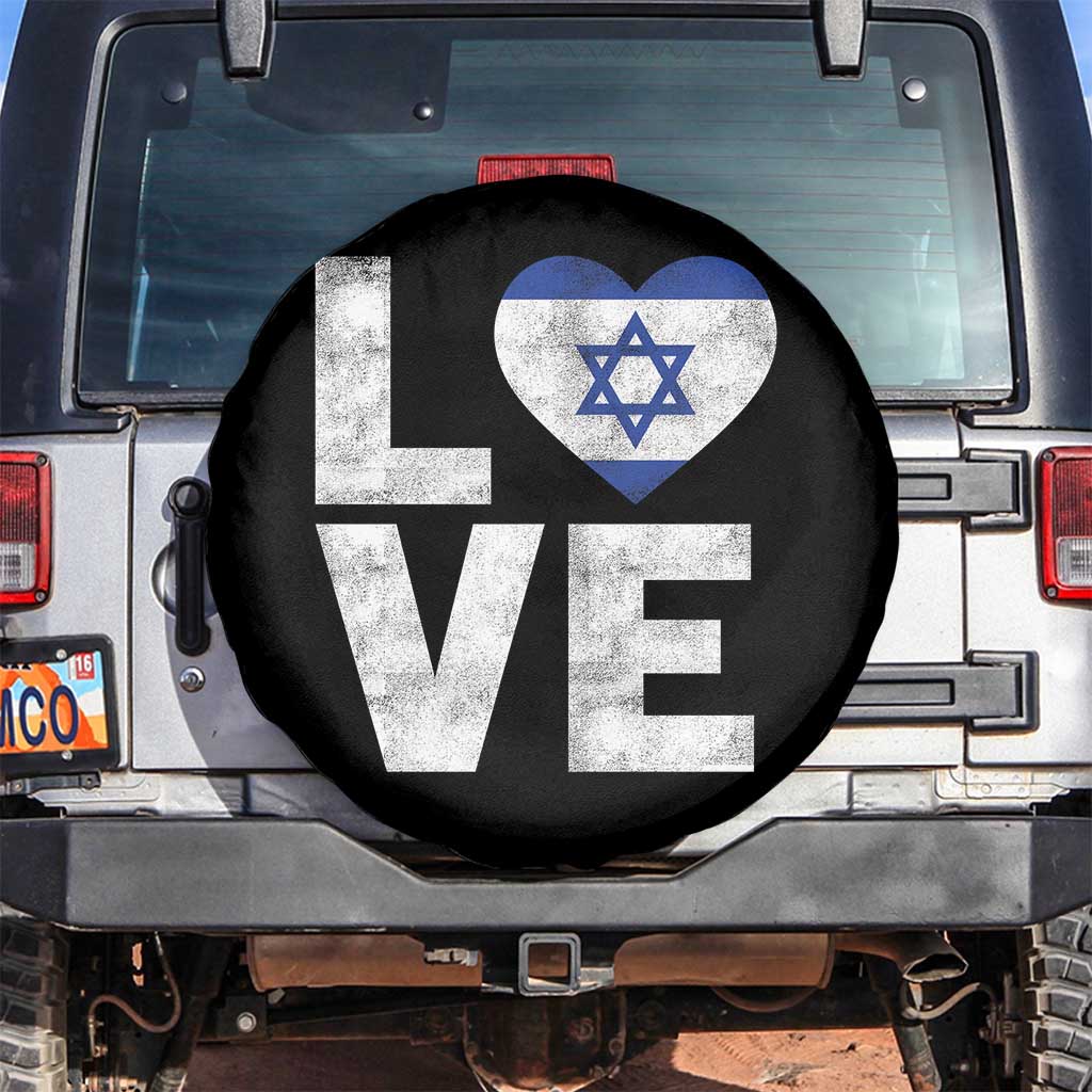 I Love Israel Jewish Gifts Star of David Israeli Spare Tire Cover TS11 No hole Black Print Your Wear