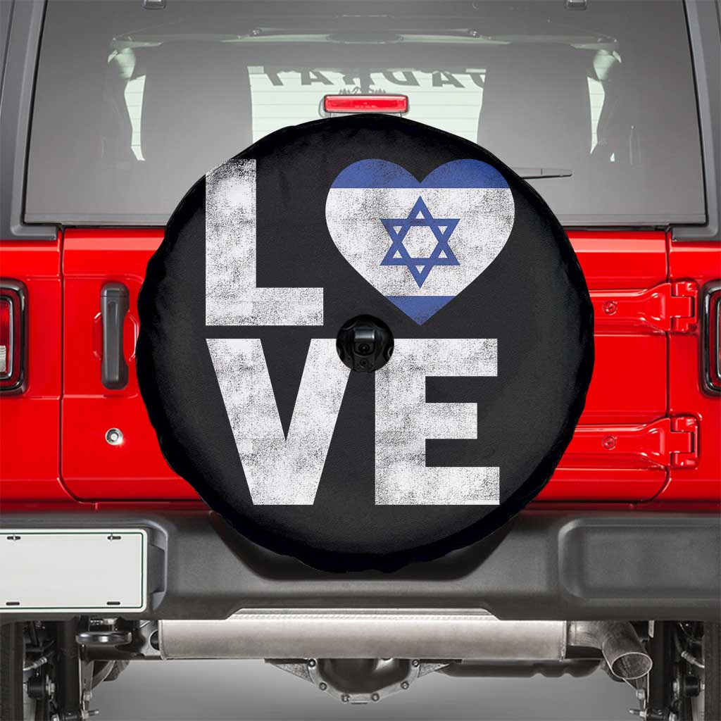 I Love Israel Jewish Gifts Star of David Israeli Spare Tire Cover TS11 Black Print Your Wear