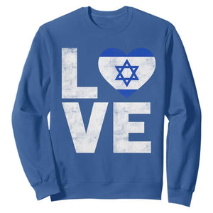 I Love Israel Jewish Gifts Star of David Israeli Sweatshirt TS11 Royal Blue Print Your Wear