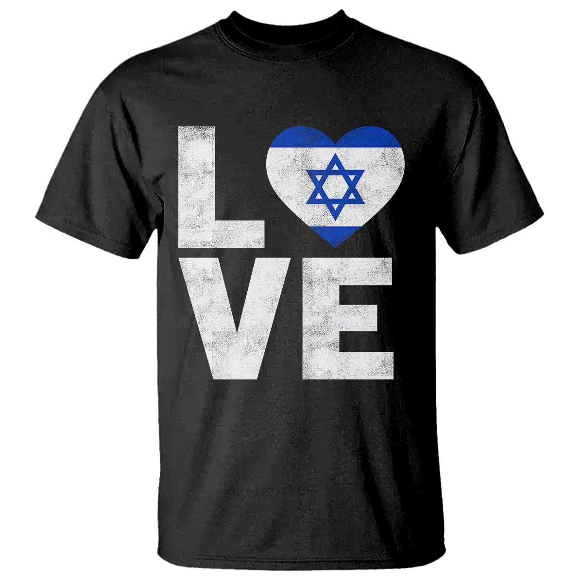 I Love Israel Jewish Gifts Star of David Israeli T Shirt TS11 Black Print Your Wear