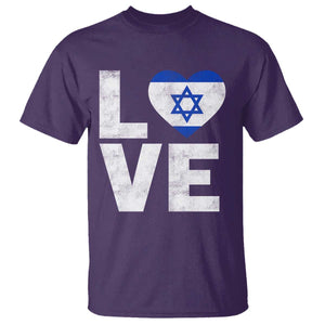 I Love Israel Jewish Gifts Star of David Israeli T Shirt TS11 Purple Print Your Wear