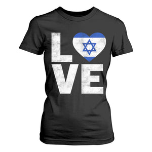 I Love Israel Jewish Gifts Star of David Israeli T Shirt For Women TS11 Black Print Your Wear