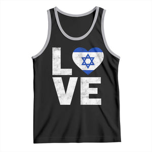 I Love Israel Jewish Gifts Star of David Israeli Tank Top TS11 Black Athletic Heather Print Your Wear