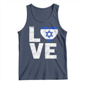 I Love Israel Jewish Gifts Star of David Israeli Tank Top TS11 Navy Print Your Wear