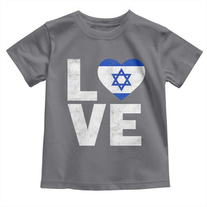 I Love Israel Jewish Gifts Star of David Israeli Toddler T Shirt TS11 Charcoal Print Your Wear