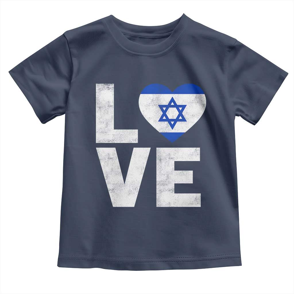 I Love Israel Jewish Gifts Star of David Israeli Toddler T Shirt TS11 Navy Print Your Wear
