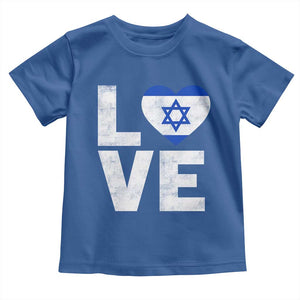 I Love Israel Jewish Gifts Star of David Israeli Toddler T Shirt TS11 Royal Blue Print Your Wear