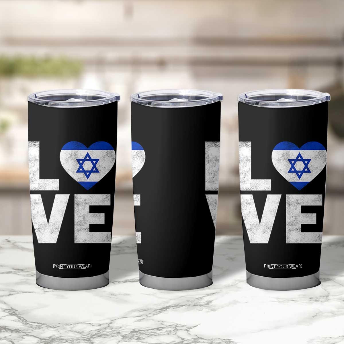 I Love Israel Jewish Gifts Star of David Israeli Tumbler Cup TS11 Print Your Wear