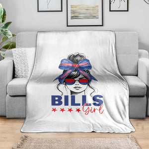 Funny BFB Football Lover Throw Blanket Sport Fan Game Day Messy Bun TS11 Print Your Wear