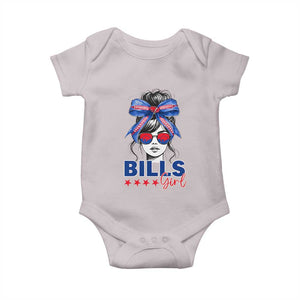 Funny BFB Football Lover Baby Onesie Sport Fan Game Day Messy Bun TS11 Ice Gray Print Your Wear