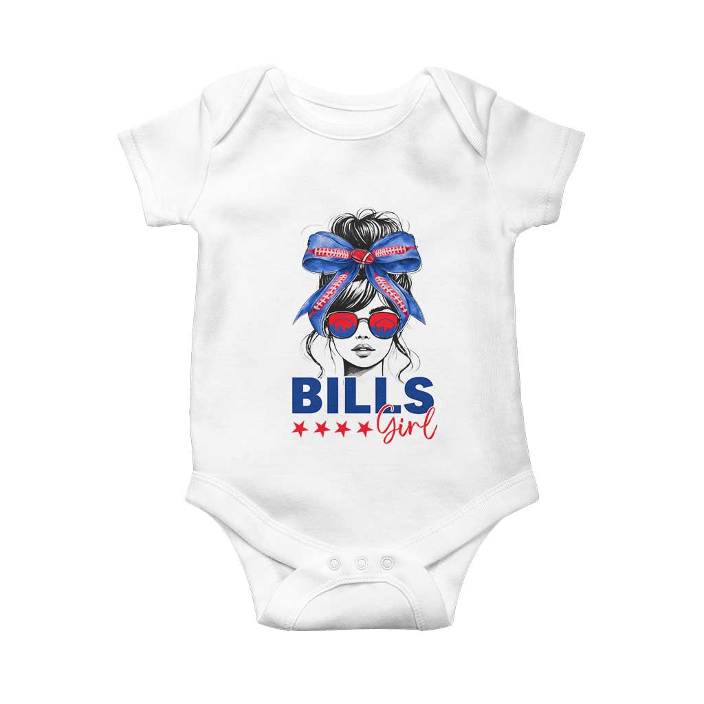 Funny BFB Football Lover Baby Onesie Sport Fan Game Day Messy Bun TS11 White Print Your Wear