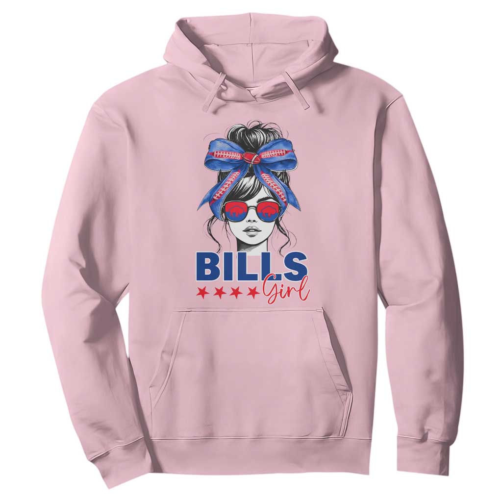Funny BFB Football Lover Hoodie Sport Fan Game Day Messy Bun TS11 Light Pink Print Your Wear