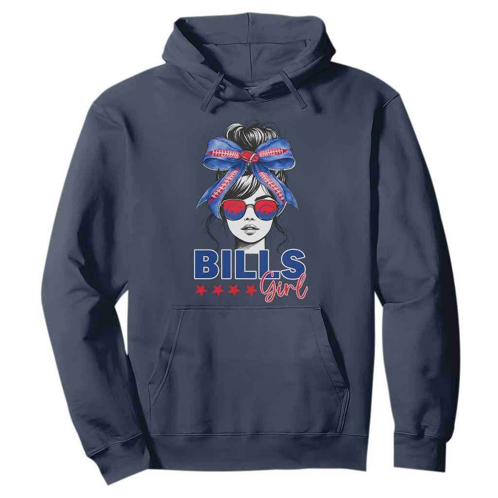 Funny BFB Football Lover Hoodie Sport Fan Game Day Messy Bun TS11 Navy Print Your Wear