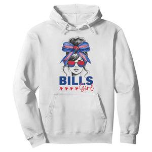Funny BFB Football Lover Hoodie Sport Fan Game Day Messy Bun TS11 White Print Your Wear