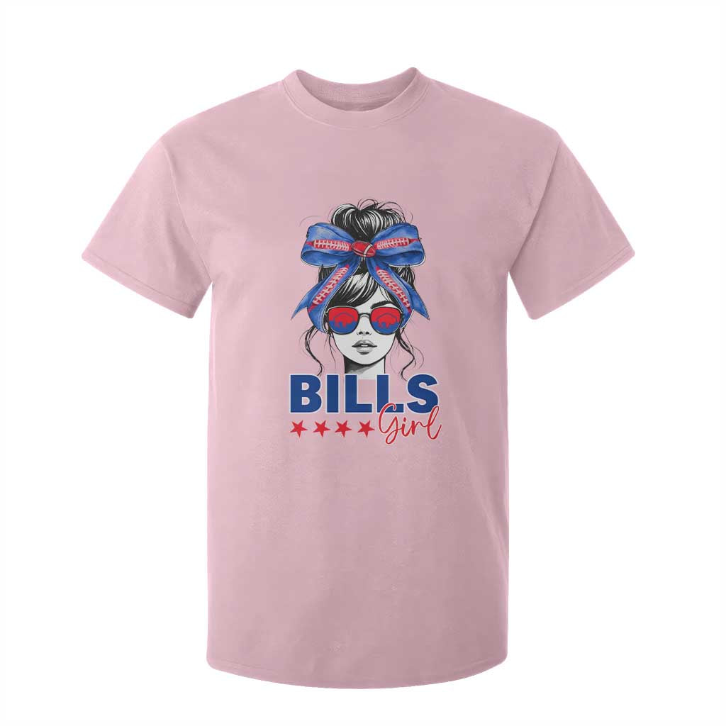 Funny BFB Football Lover T Shirt For Kid Sport Fan Game Day Messy Bun TS11 Light Pink Print Your Wear