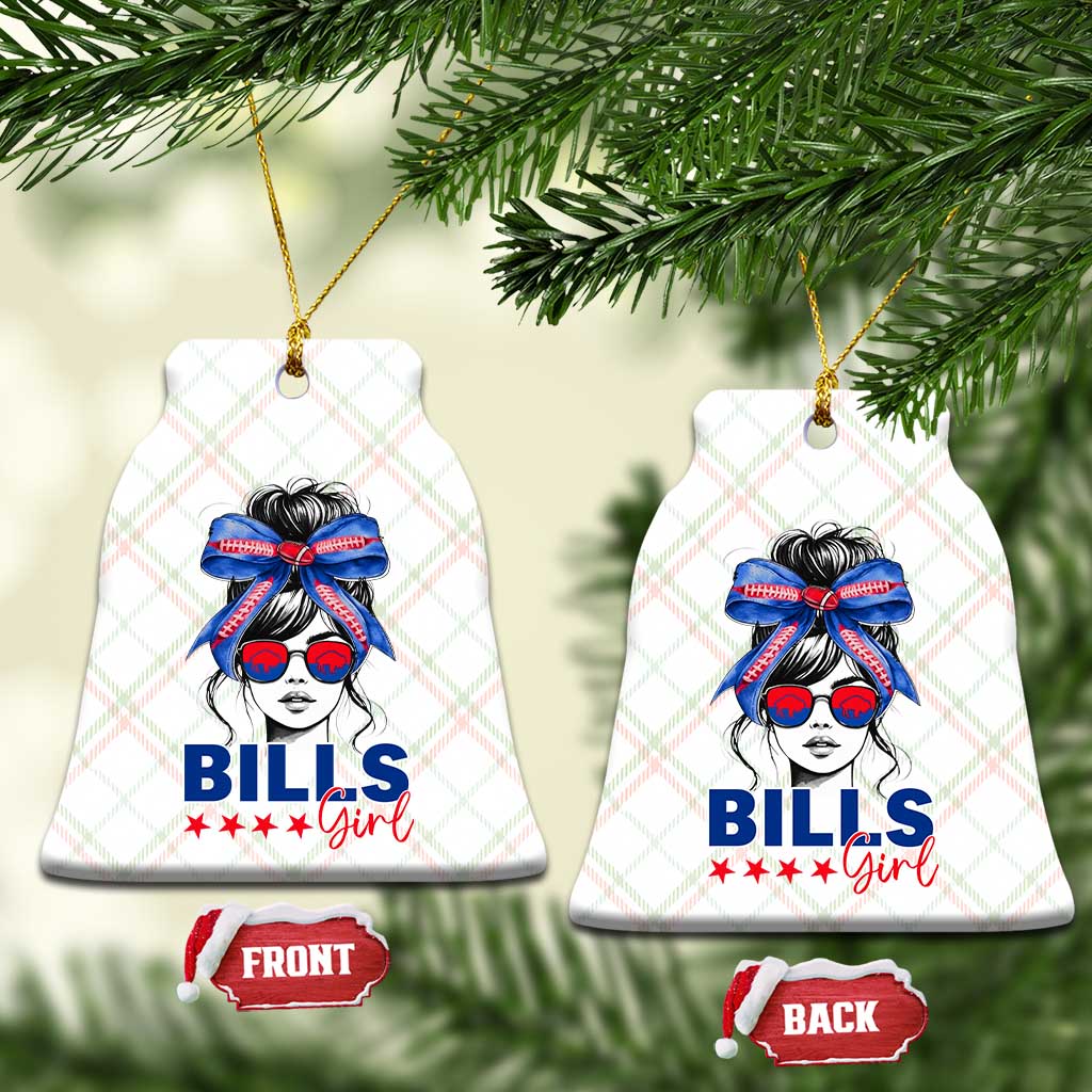 Funny BFB Football Lover Ceramic Ornament Sport Fan Game Day Messy Bun TS11 Print Your Wear