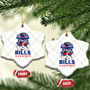 Funny BFB Football Lover Ceramic Ornament Sport Fan Game Day Messy Bun TS11 Print Your Wear