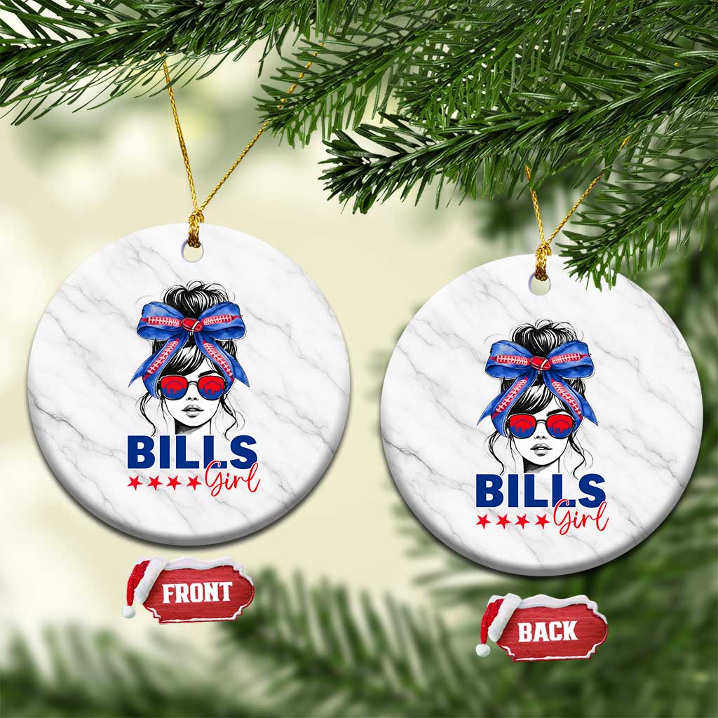 Funny BFB Football Lover Ceramic Ornament Sport Fan Game Day Messy Bun TS11 1pc White Marble Print Your Wear