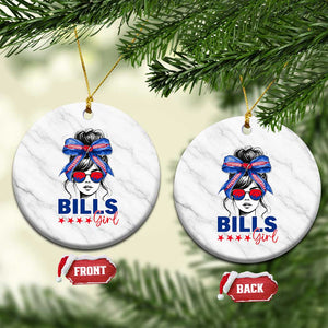 Funny BFB Football Lover Ceramic Ornament Sport Fan Game Day Messy Bun TS11 1pc White Marble Print Your Wear