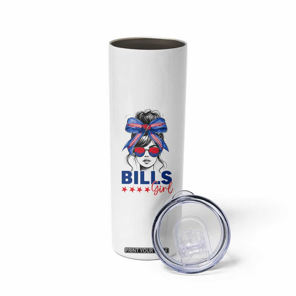 Funny BFB Football Lover Skinny Tumbler Sport Fan Game Day Messy Bun TS11 Print Your Wear