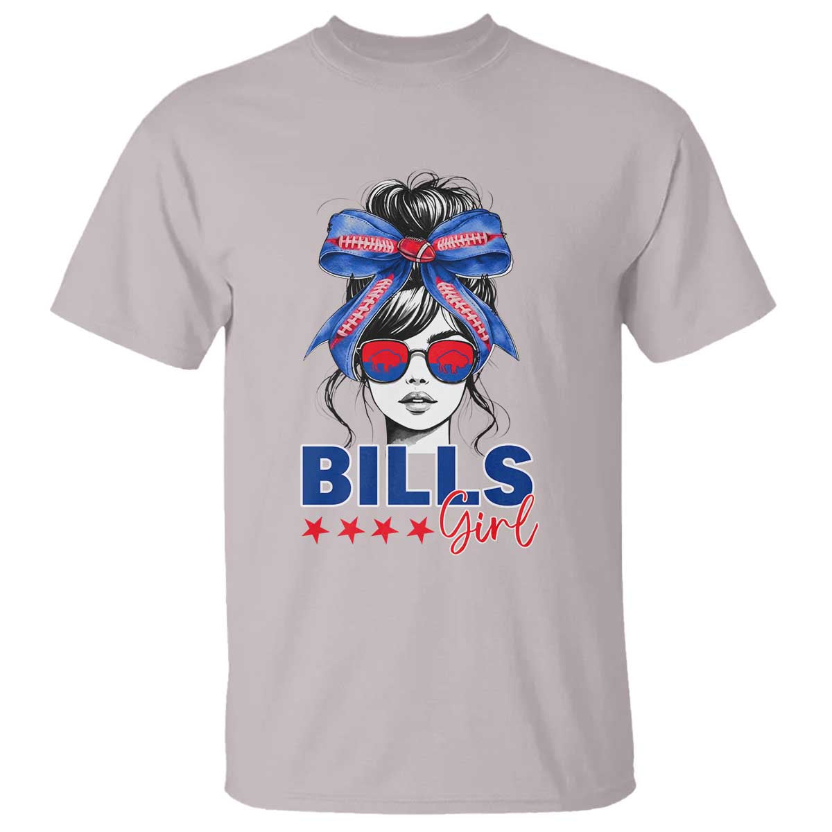 Funny BFB Football Lover T Shirt Sport Fan Game Day Messy Bun TS11 Ice Gray Print Your Wear
