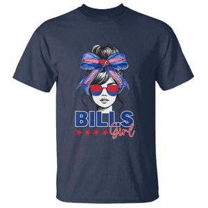 Funny BFB Football Lover T Shirt Sport Fan Game Day Messy Bun TS11 Navy Print Your Wear