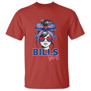 Funny BFB Football Lover T Shirt Sport Fan Game Day Messy Bun TS11 Red Print Your Wear