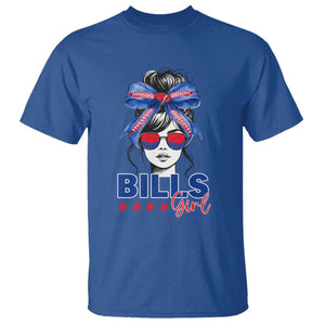 Funny BFB Football Lover T Shirt Sport Fan Game Day Messy Bun TS11 Royal Blue Print Your Wear