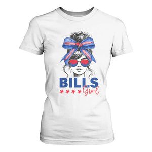 Funny BFB Football Lover T Shirt For Women Sport Fan Game Day Messy Bun TS11 White Print Your Wear
