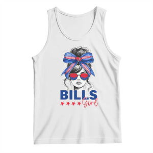 Funny BFB Football Lover Tank Top Sport Fan Game Day Messy Bun TS11 White Print Your Wear