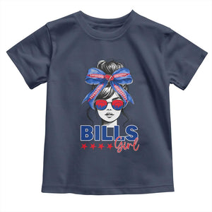 Funny BFB Football Lover Toddler T Shirt Sport Fan Game Day Messy Bun TS11 Navy Print Your Wear