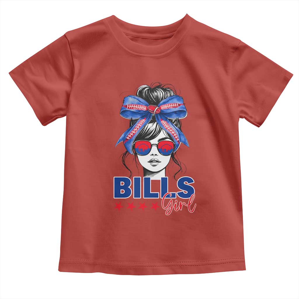 Funny BFB Football Lover Toddler T Shirt Sport Fan Game Day Messy Bun TS11 Red Print Your Wear