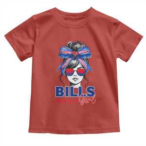 Funny BFB Football Lover Toddler T Shirt Sport Fan Game Day Messy Bun TS11 Red Print Your Wear