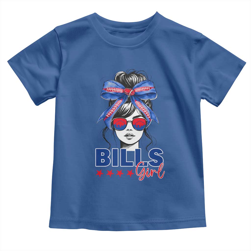 Funny BFB Football Lover Toddler T Shirt Sport Fan Game Day Messy Bun TS11 Royal Blue Print Your Wear