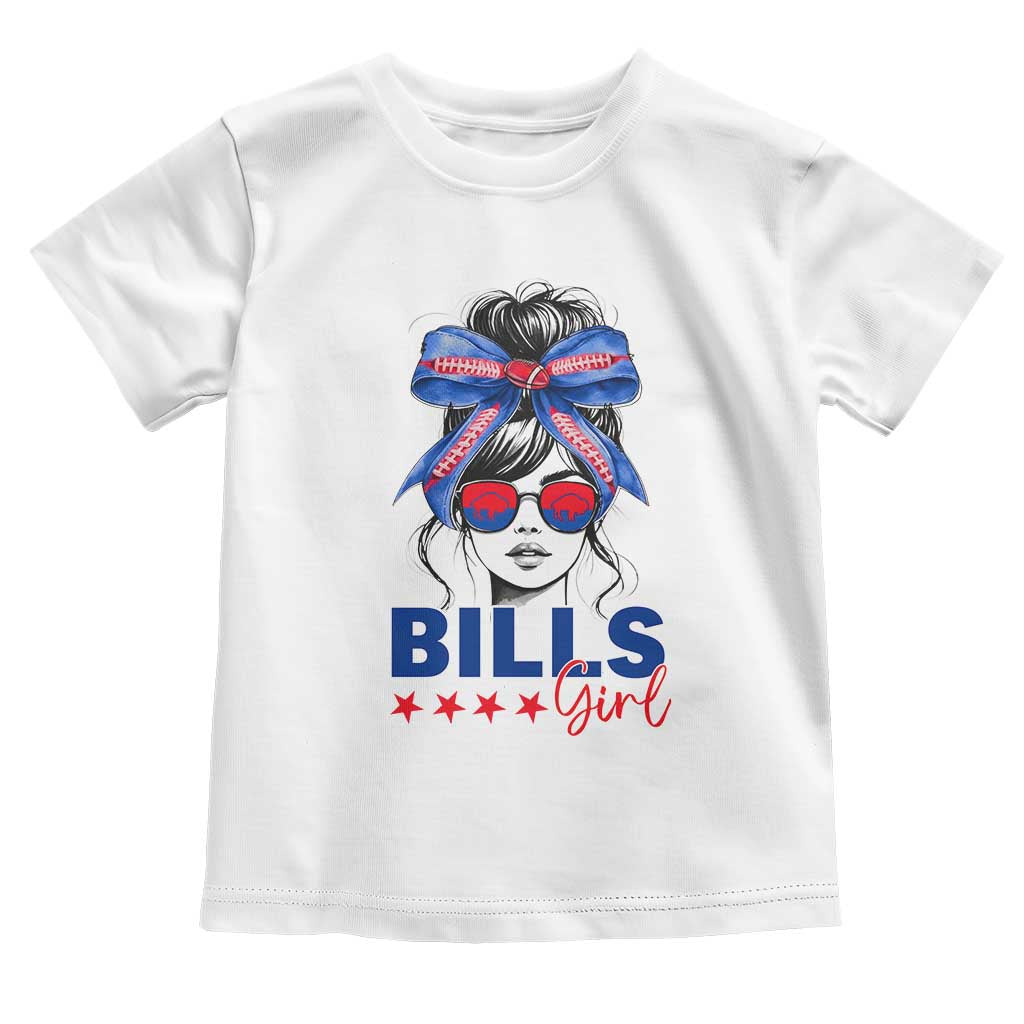 Funny BFB Football Lover Toddler T Shirt Sport Fan Game Day Messy Bun TS11 White Print Your Wear