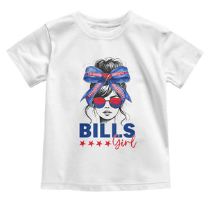 Funny BFB Football Lover Toddler T Shirt Sport Fan Game Day Messy Bun TS11 White Print Your Wear