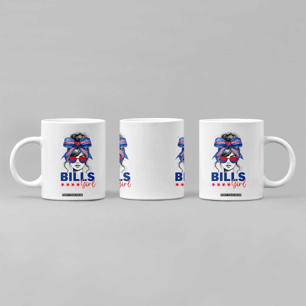 Funny BFB Football Lover Coffee Mug Sport Fan Game Day Messy Bun TS11 Print Your Wear