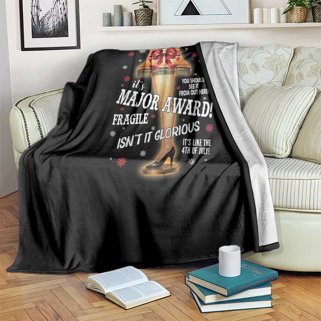 Funny Christmas Movie Throw Blanket It Is A Major Award Fragile Italian Leg Lamp TS11 Print Your Wear