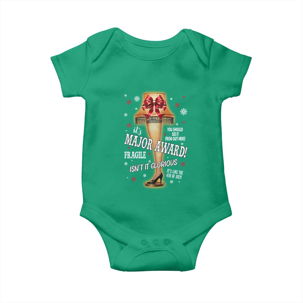 Funny Christmas Movie Baby Onesie It Is A Major Award Fragile Italian Leg Lamp TS11 Irish Green Print Your Wear