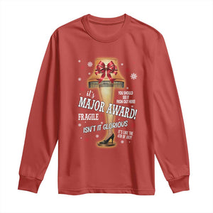 Funny Christmas Movie Long Sleeve Shirt It Is A Major Award Fragile Italian Leg Lamp TS11 Red Print Your Wear
