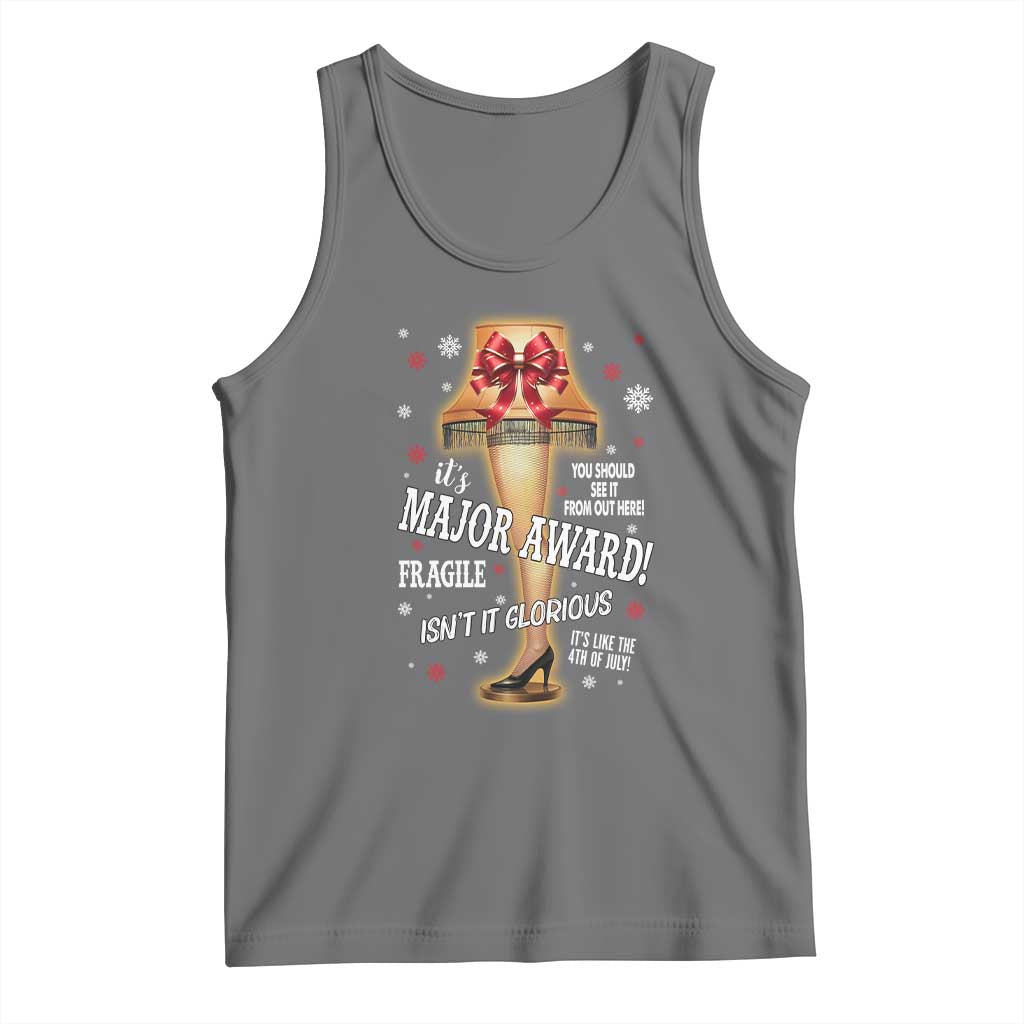 Funny Christmas Movie Tank Top It Is A Major Award Fragile Italian Leg Lamp TS11 Black Heather Print Your Wear