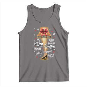 Funny Christmas Movie Tank Top It Is A Major Award Fragile Italian Leg Lamp TS11 Deep Heather Print Your Wear