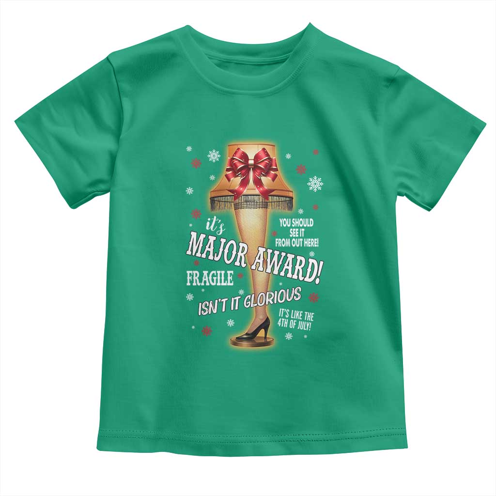 Funny Christmas Movie Toddler T Shirt It Is A Major Award Fragile Italian Leg Lamp TS11 Irish Green Print Your Wear