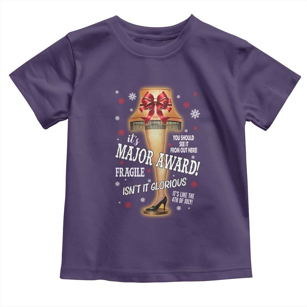 Funny Christmas Movie Toddler T Shirt It Is A Major Award Fragile Italian Leg Lamp TS11 Purple Print Your Wear