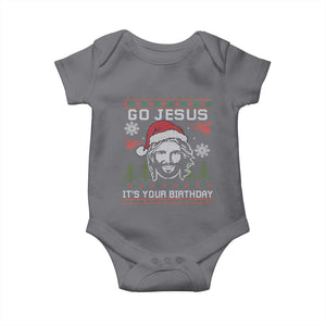 Funny Go Jesus It Is Your Birthday Baby Onesie Christian Christmas Party TS11 Charcoal Print Your Wear