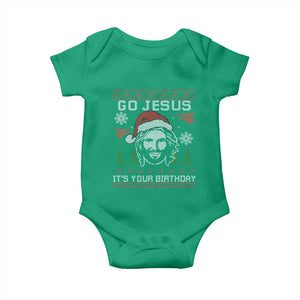 Funny Go Jesus It Is Your Birthday Baby Onesie Christian Christmas Party TS11 Irish Green Print Your Wear